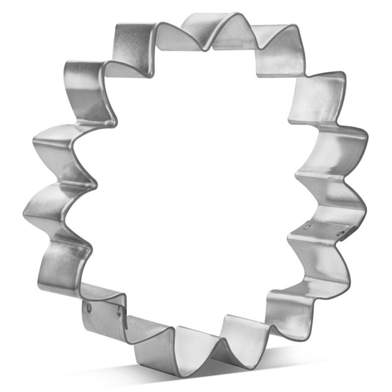 Large Sunflower Cookie Cutter 4.5 in, CookieCutter.com, Tin Plated Steel, Handmade in the USA